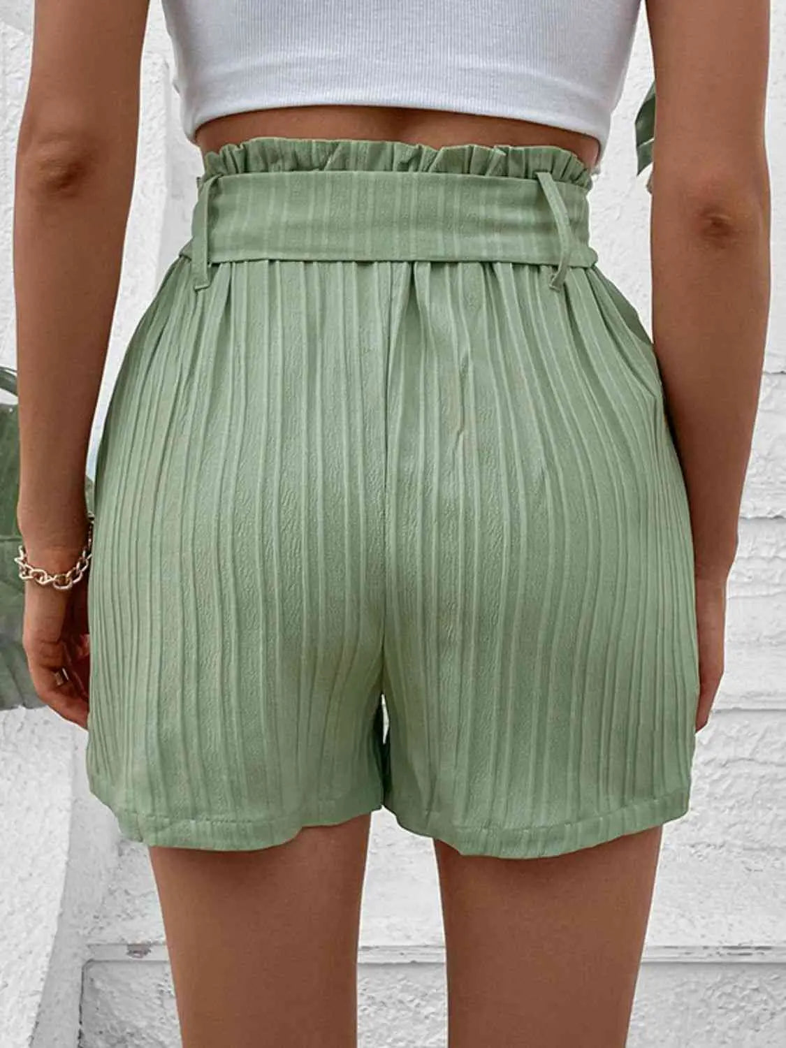 Belted Shorts with Pockets Trendsi