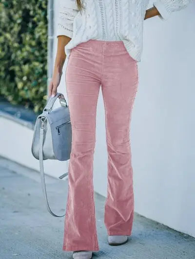 High Waist Bootcut Pants Trendsi