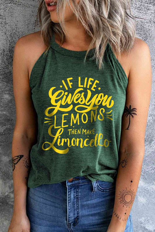 Slogan Graphic Round Neck Tank Trendsi