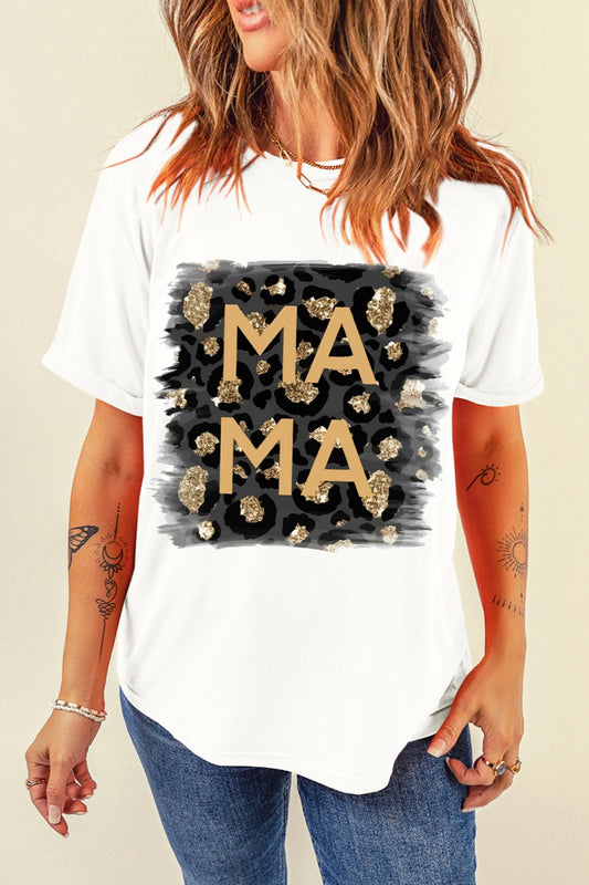 MAMA Round Neck Short Sleeve T-Shirt - Leahs' Gems