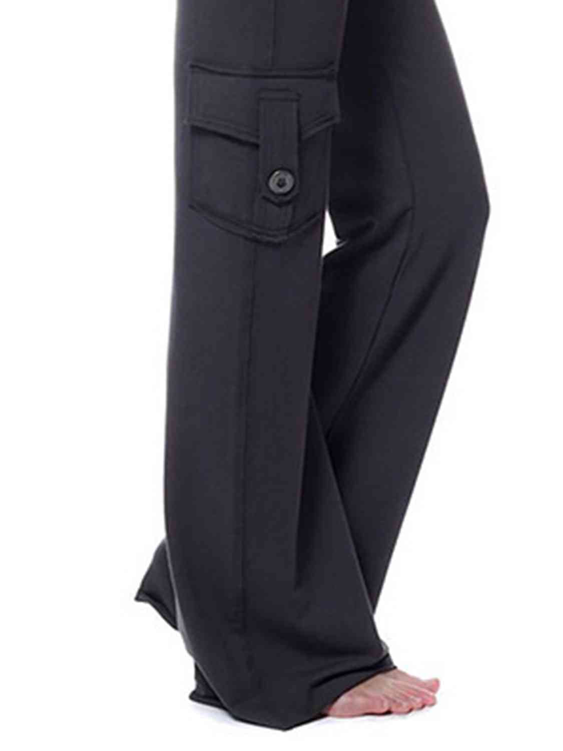 Mid Waist Pants with Pockets - Leahs' Gems