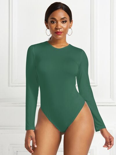 Round Neck Long Sleeve Bodysuit - Leahs' Gems